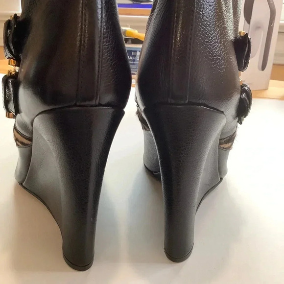 DEREK LAM Marta Calf Hair Wedge Boots Size 6.5 - Picture 6 of 16